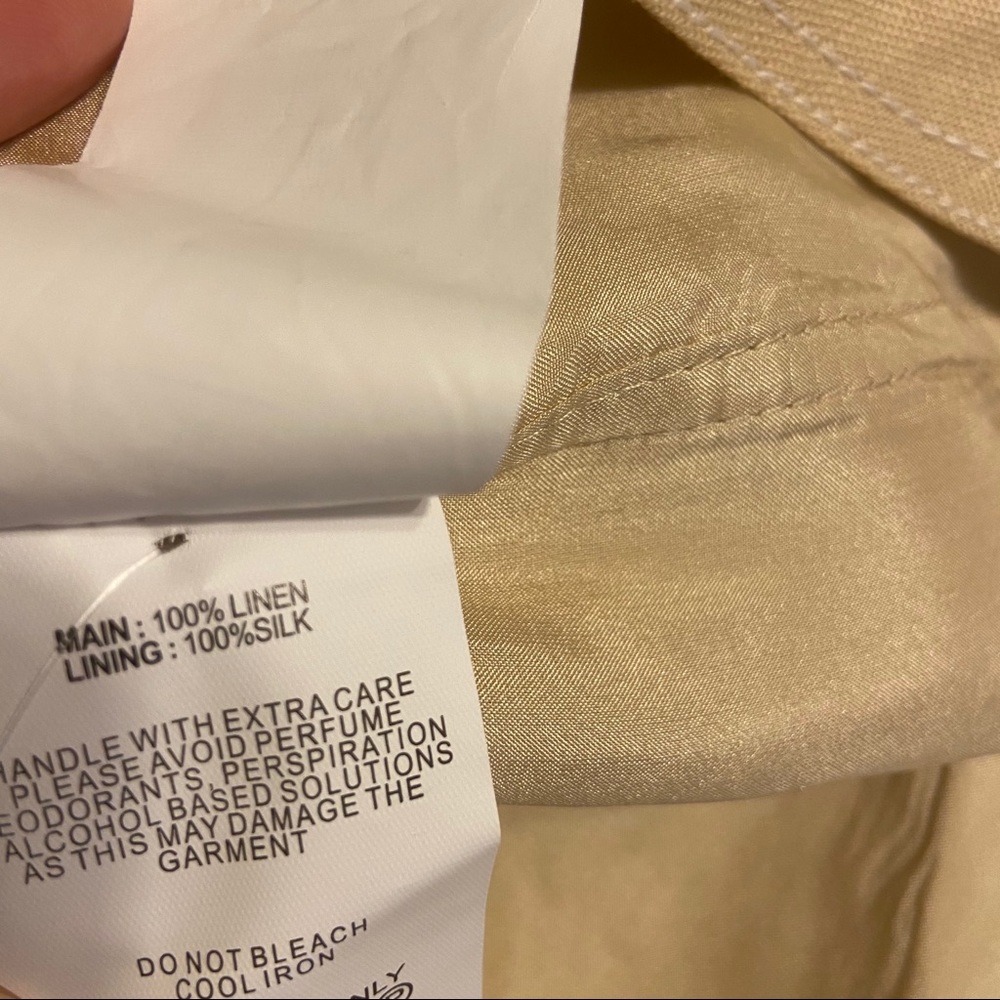 Sold NICHOLAS NEW Linen Pinafore Open Back Tank - Picture 9 of 10